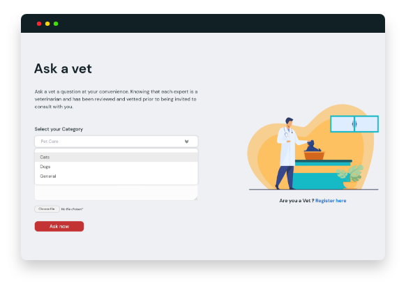 Ask A Vet : Choose Pet Category